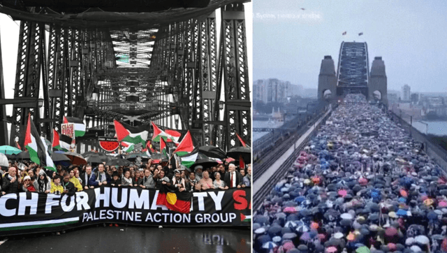 'March for Humanity': Thousands Rally Against Israel on Sydney Harbour Bridge.!