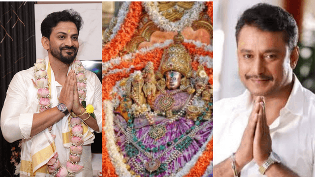 Sandalwood Stars Visit Chamundi Hill on the Second Friday of Ashadha Month!