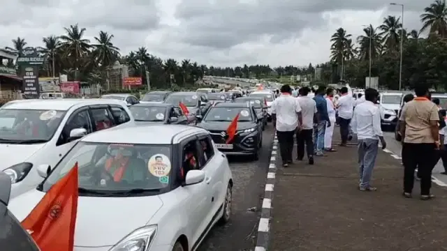  Grand Welcome for Dharmasthala Chalo Rally in Hassan..