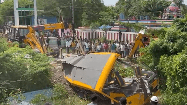 School Bus Collides with Train in Tamil Nadu: Two Students Dead, Four Injured