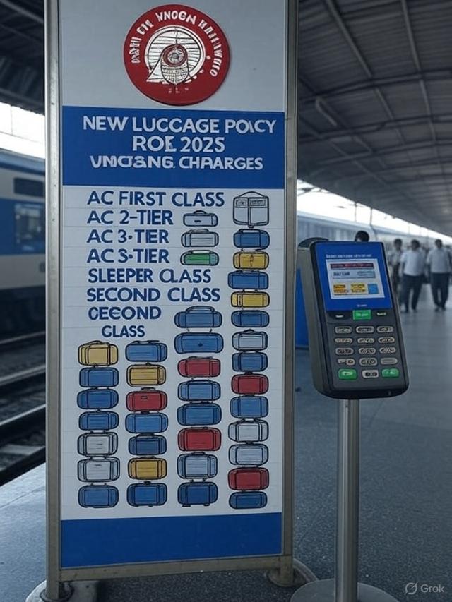 Indian Railways New Luggage Policy 2025: Luggage Limits and Charges Explained